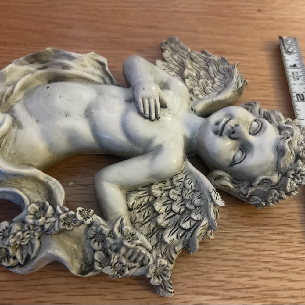 Vintage Cherub Angel Wall Hanging – Baroque Floral Décor - Picture 2 of 5